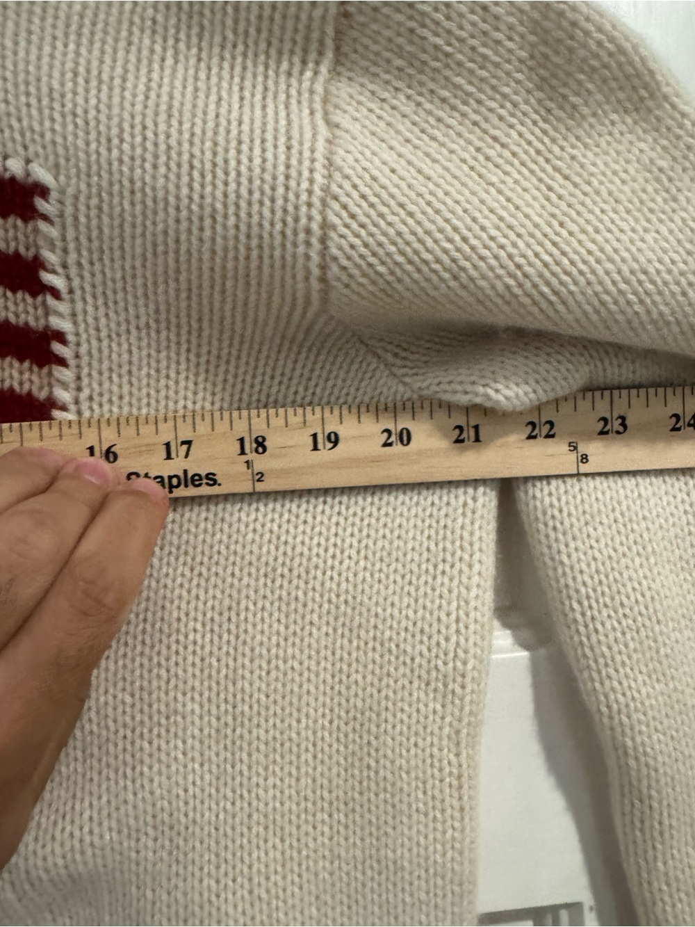 Ralph Lauren Purple Label Cream Turtleneck Sweater with Flag Motif - Picture 4 of 8